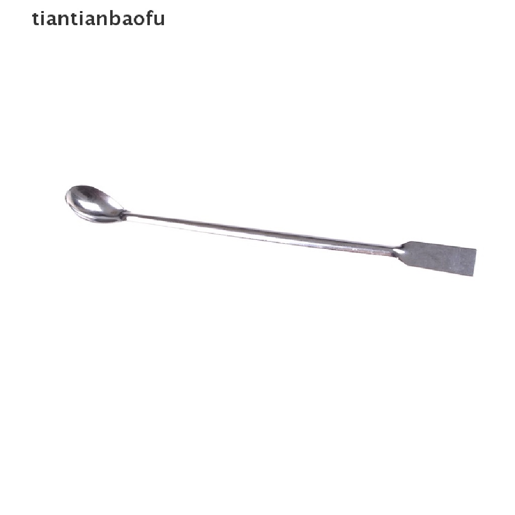 [tiantianbaofu] NEW Horn Spoon,Medicinal ladle with Spatula,Length 200mm Laboratory Supplies Hot Boutique