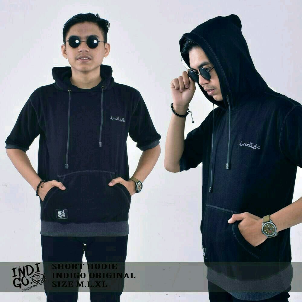 Jaket Sweater Hoodie Lengan Pendek