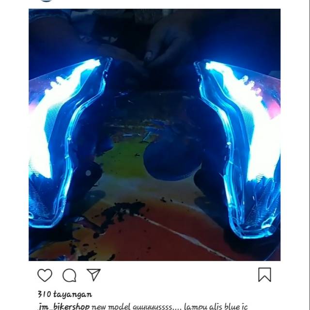 lampu alis blue ice mata eagle merah sen led custom kuning