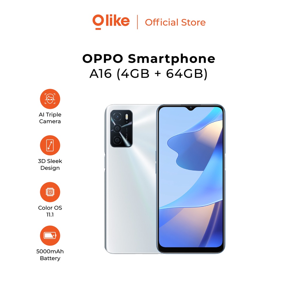 OPPO A16 4GB/64GB [13MP Triple Camera, HD+ Eye-care Display, 5000mAh]-2