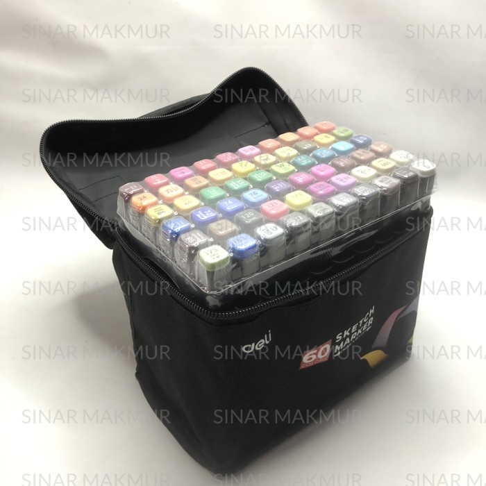 

Segera Miliki Sketch Marker With Bag 60 Colors Deli 70806-60 (Set) Limited