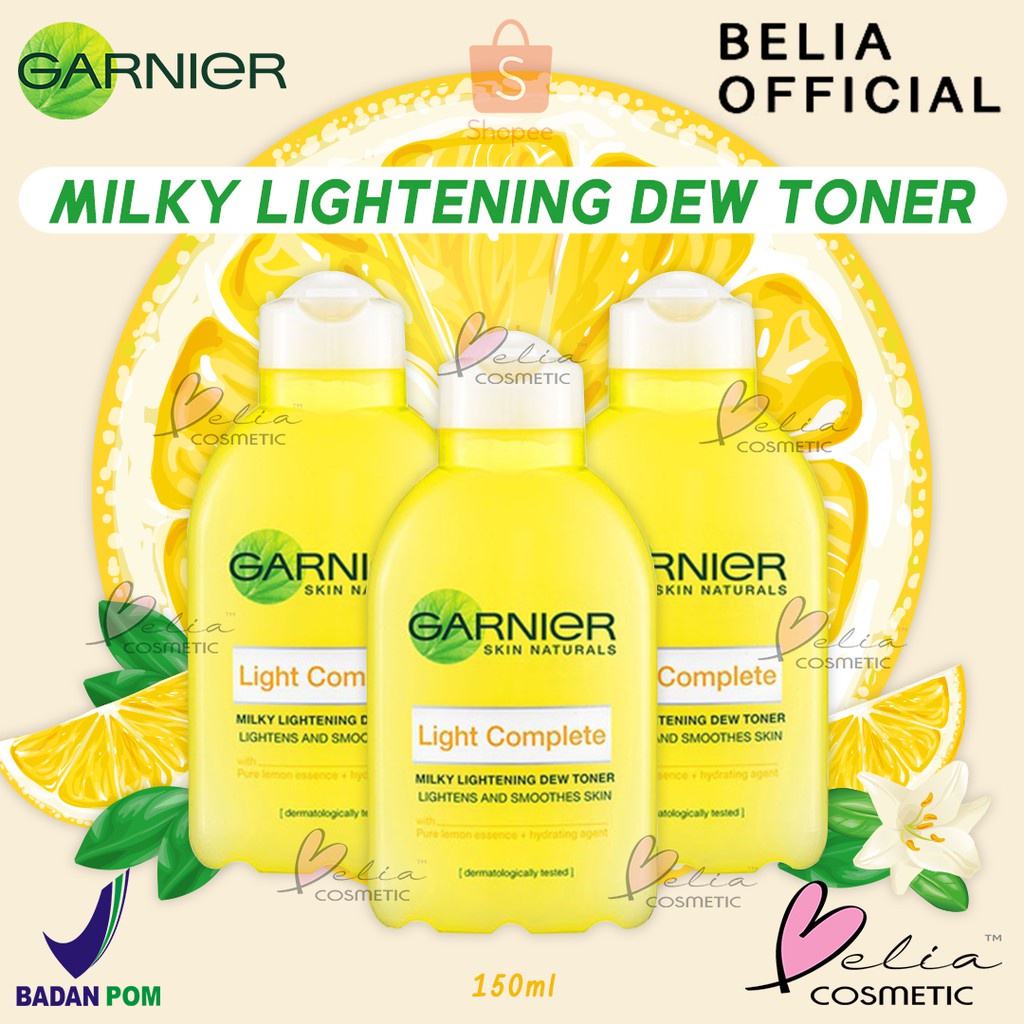 VINLA GARNIER Light Complete Milky Lightening Toner Cleanser 150 ml (Toner Pembersih Wajah)