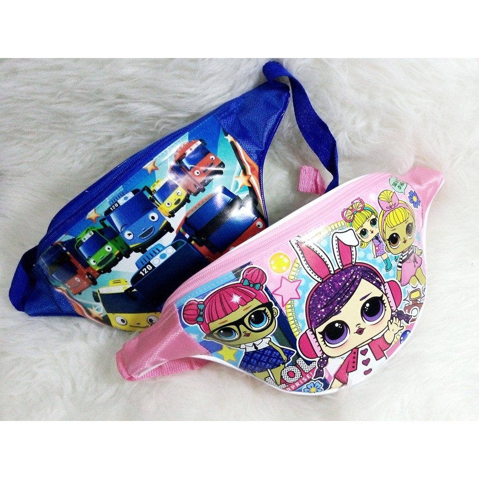 TK16 Tas Kulit/Kanvas Anak Pinggang Premium 32x8x14 cm