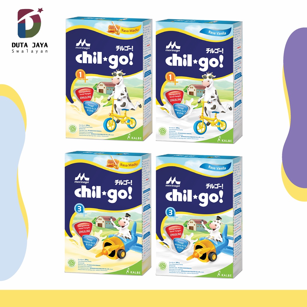 Morinaga Chil Go Powder 1+ 3+ Susu Formula Pertumbuhan Anak Bubuk 300 Gram