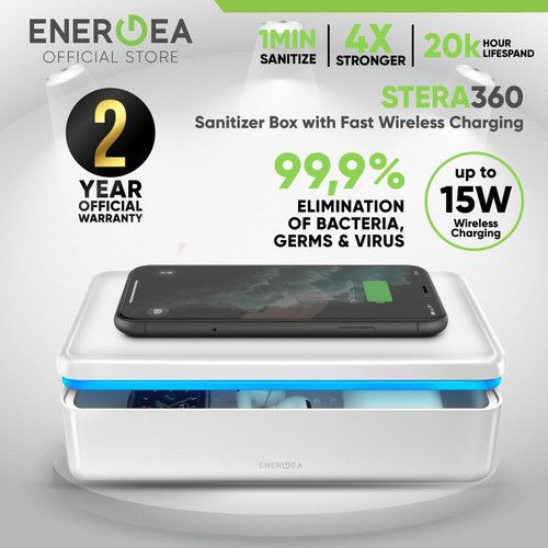 Energea Stera360 UV Sanitizing Box with Wireless Charging