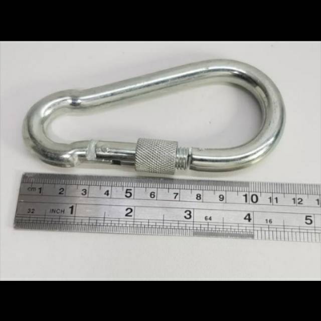Carabiner besi 12 cm carabiner hook diameter besi 1 cm WM