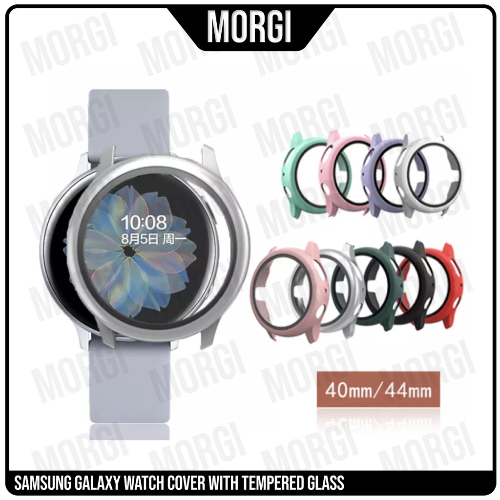 Cover Samsung Galaxy Watch 4 5 Active 2 Tempered Glass Protector 40mm 44mm 40 44 mm Case Bumper Full