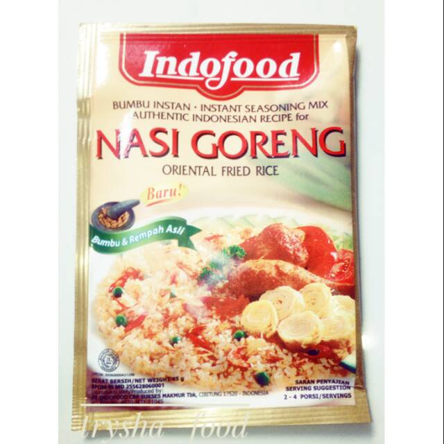 

Bumbu Nasi Goreng Indofood/Instant Seasoning Mix Authentic Indonesian Recipe For Nasi Goreng