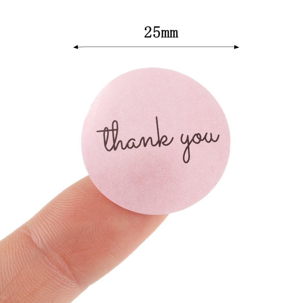 PREVA 500pcs Sticker roll Party Supplies Round Decoration Pink Stickers