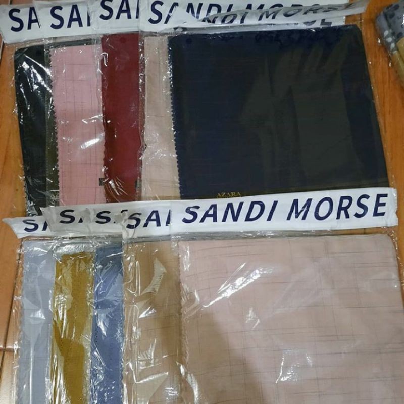 Grosir 10pcs S4 SANDI MORSE LASERCUT / Polycotton Waffle SANDI MORSE by Azara