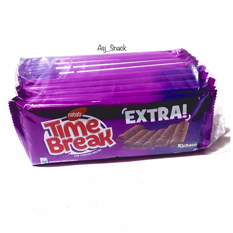 

Nabati Time Break Extra, Wafer Salut Cokelat Paduan, Chocolate Coated Cream Wafer Richoco ( 10 pcs x 36g )