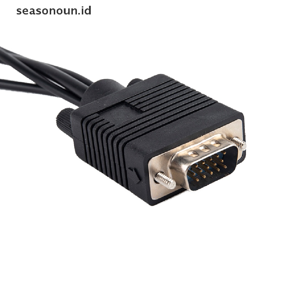 【seasonoun】 3RCA Converter Cable New VGA to Video TV Out S-Video AV Adapter VGA TO VGA Cable ID