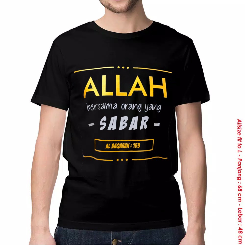 Pakaian Pria  Trendy Kaos Muslim  Baju  Lebaran ORANG SABAR 