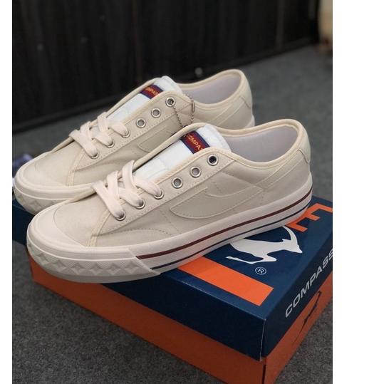 Harga Bersahabat.. [100% Original] Sepatu Compass Retrograde Low High Black white / Cream / Blue Gum