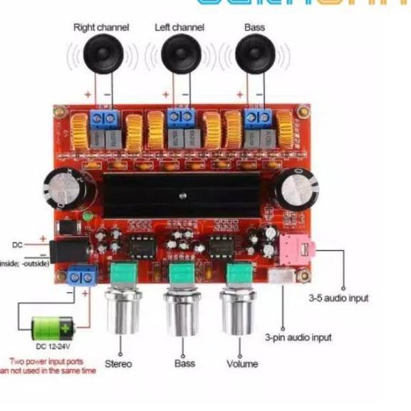 ン POWER AMPLIFIER CLASS D DIGITAL AUDIO TPA3116D2 2.1 SUBWOOFER SPEAKER 12-24V 2x50W 1x100W Best