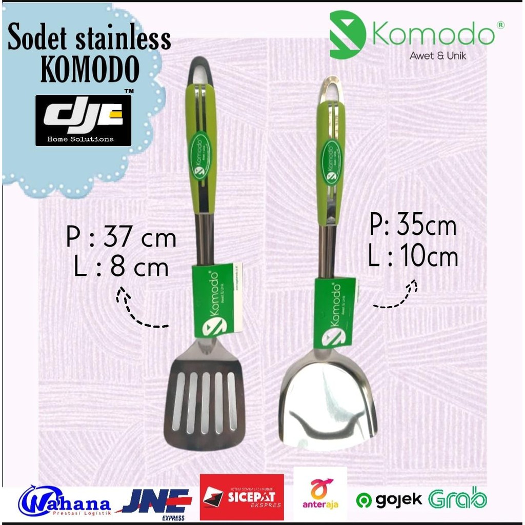 Sutil Stainless Komodo Green / sodet Tumis stainless 35cm 37cm