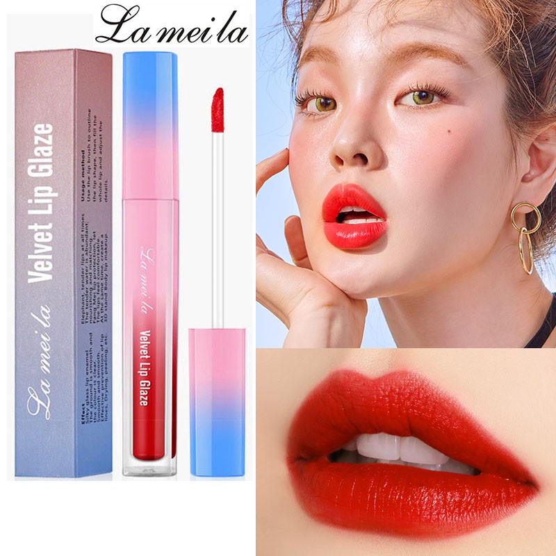 COD - ORI LIPSTIK LAMEILA VELVET LIP GLAZE Moisturizing Lameila Lip Tint