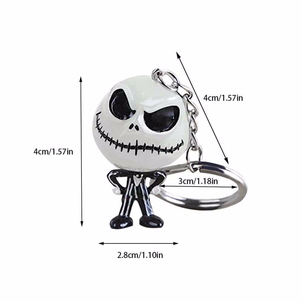 NEEDWAY Gantungan Kunci Kepribadian Hantu Dekorasi Halloween Key Holder Skeleton Keyiing Skull Keychain