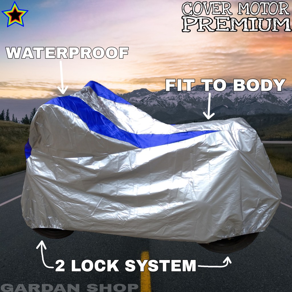 Sarung Motor AEROX 155 Silver BIRU Body Cover Aerox 155 PREMIUM