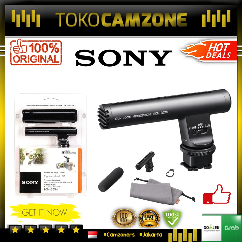 Sony ECM-GZ1M Microphone Pistolet/Zoom - Noir, Enregistrement Directionnel Et Mode Zoom Audio