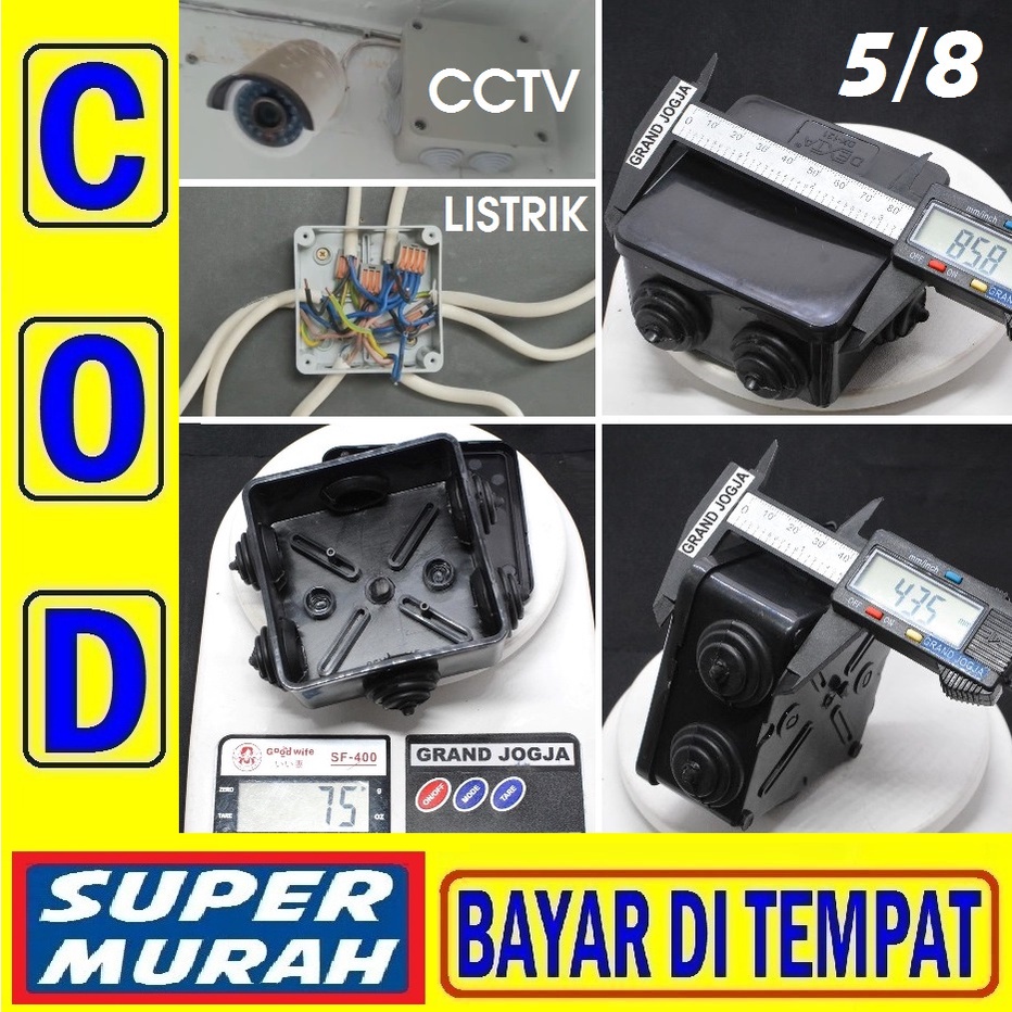 KOM 18C Duradus Besar 5/8 Inch 8.5cm Dorados Doradus Kotak Safety Sambungan Kabel Junction Box Sni D