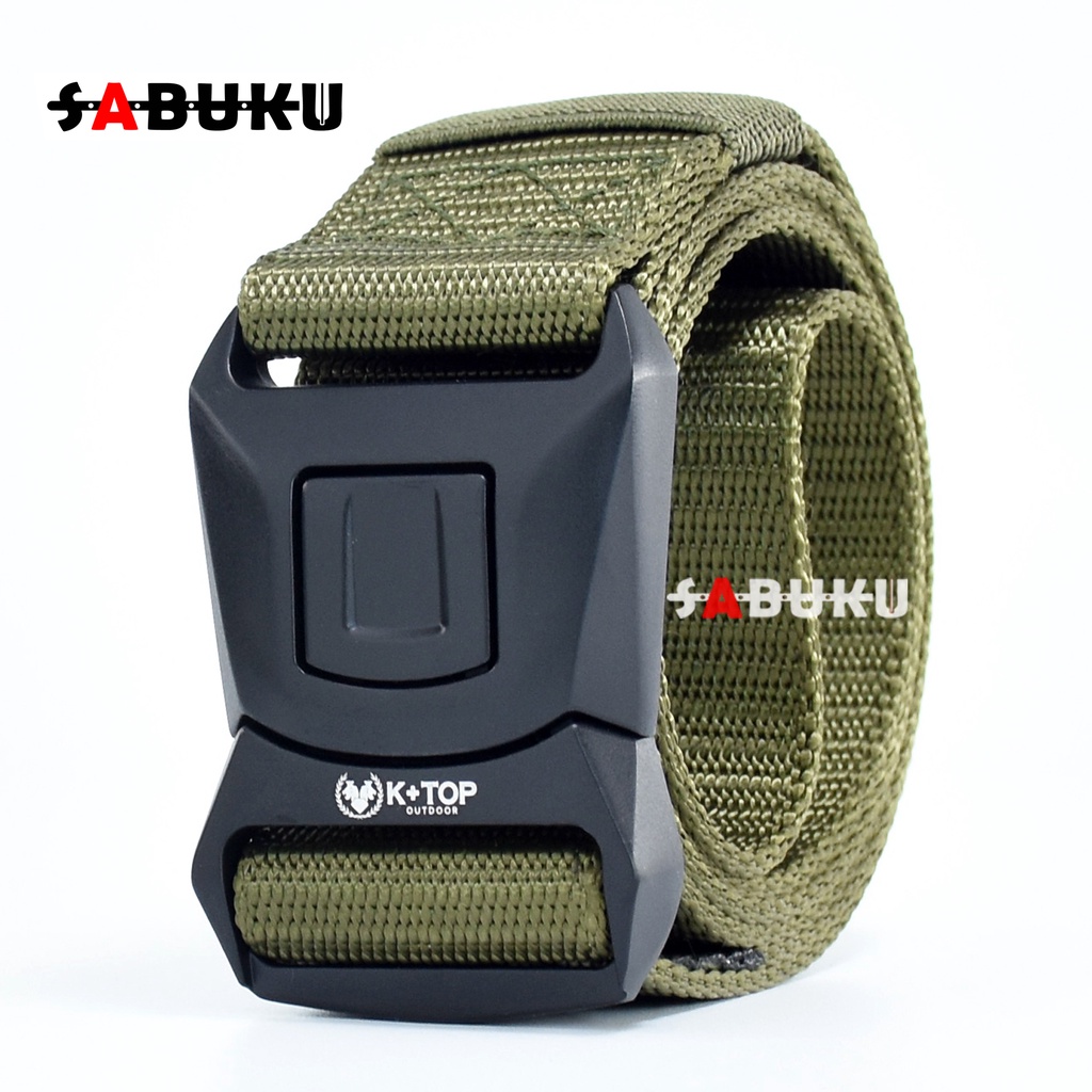 Ikat Pinggang Pria Nylon Kanvas Gesper NYLON Kepala Besi Tactical Belt Sabuk Pria Men Belt - 166