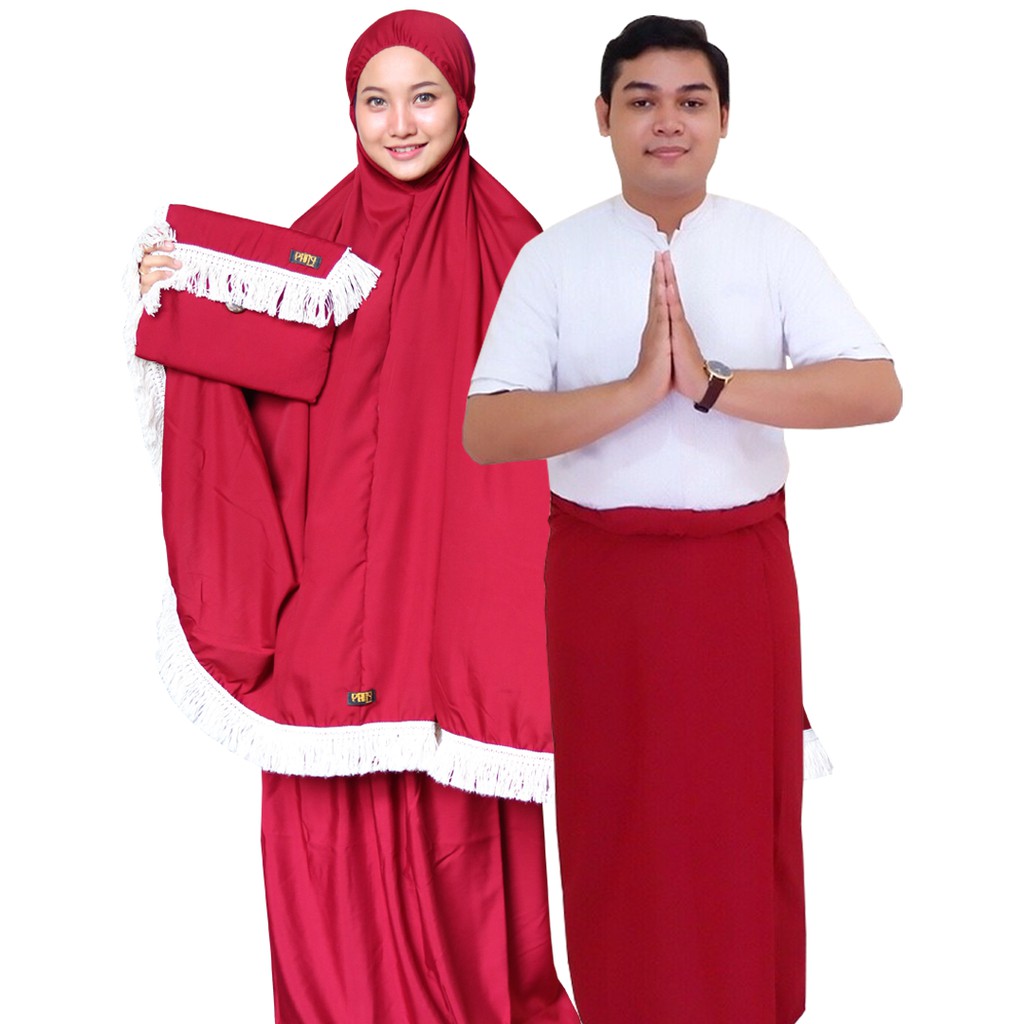 Paket Couple Daily Dayak & Sarung Maroon by Parisku