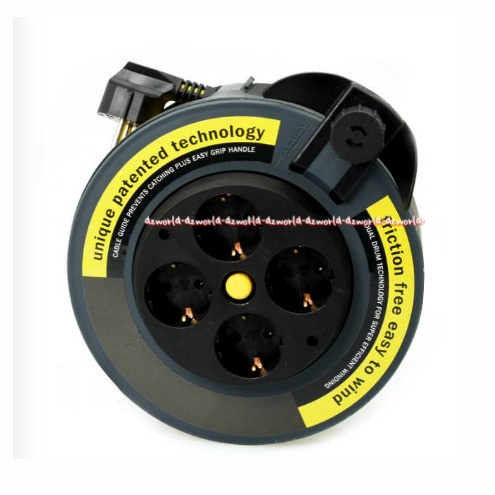 Gao Kabel 4 Soket Cabel Roll 10meter Tempat Colokan Terminal Listrik Warna Kuning 10m Kabel Gulung Kuning 4 Lubang 10 Meter