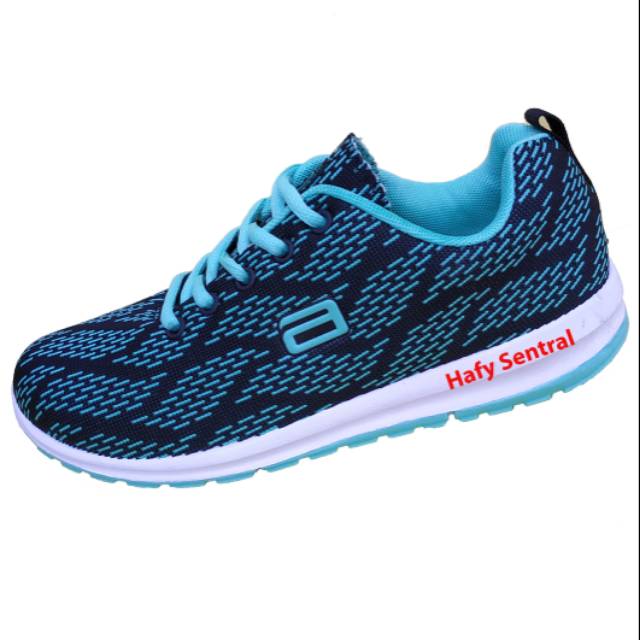 Ando Ochi Sepatu Casual Sepatu Olahraga Sepatu Wanita Warna Hitam Hijau Tosca