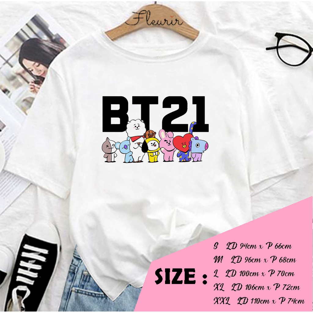 FLEURIR - KAOS SQ A-L KPOP WANITA DEWASA LENGAN PENDEK TUMBLR TEE UNISEX