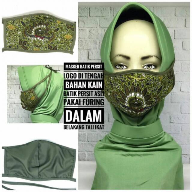Masker batik persit logo
