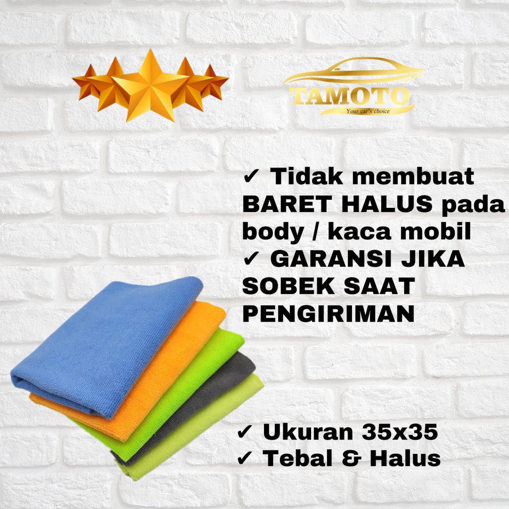 Kain Lap Microfiber mobil dan motor premium / Lap Micro fiber halus lembut khusus body dan kaca