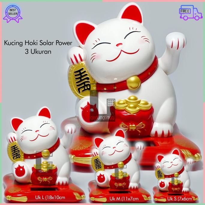 Patung Boneka Kucing Hoki Lucky Cat Maneki Neko Rejeki Jepang China