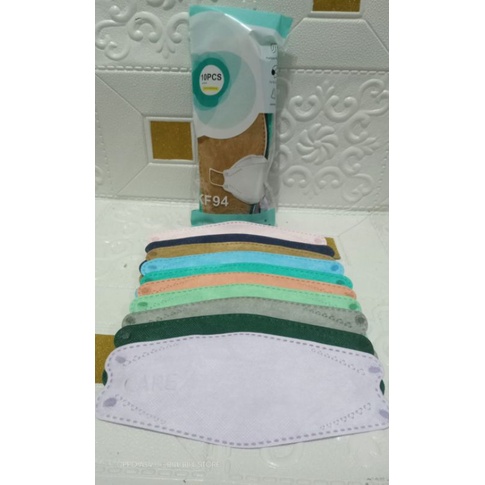 Masker KF94 / Masker KF94 Warna Mix 10 warna/ Masker Murah / Masker Korea KF94/ WARNA MIX