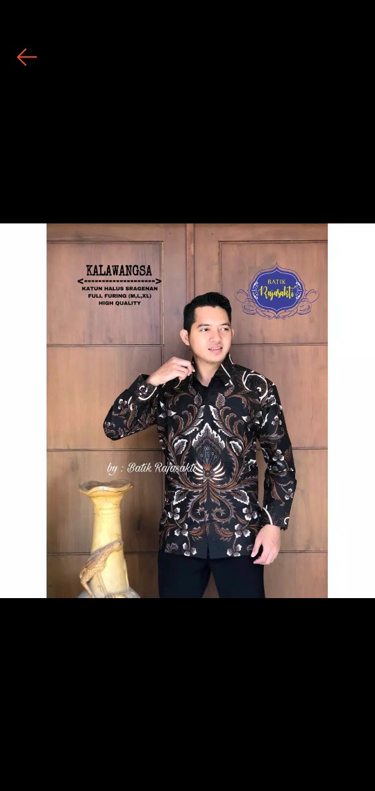 Kalawangsa Kemeja Batik Pria Lengan Panjang Hem Seragam Batik Ekslusif Modern By Batik Rajasakti