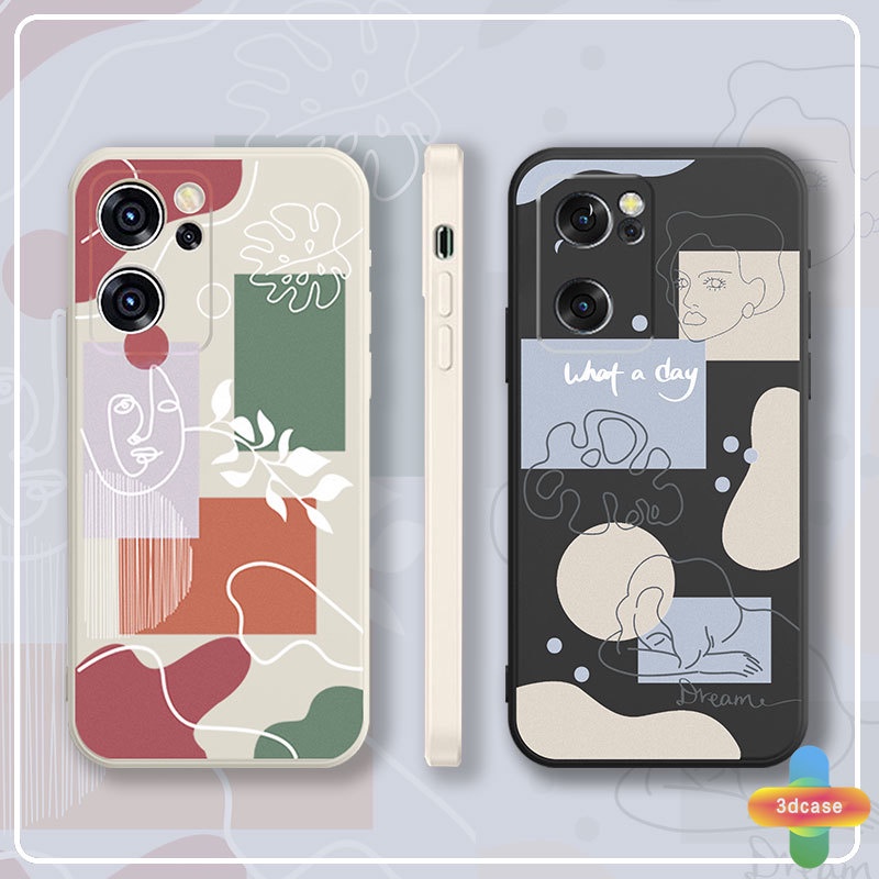 Soft Case Infinix Hot 10 Play Hot 10 10t 10s 10i S4 9 Pro 11 Plus Hot 9 11 Play 11 11S NFC Infinix Smart 4 5 Pro 3 Plus Infinix Note 8 10 Tencno Spark 5 PRO A54 A15 A9 A5 Y12 Y20 A12 Ins Art Line Face  Shockproof Cover