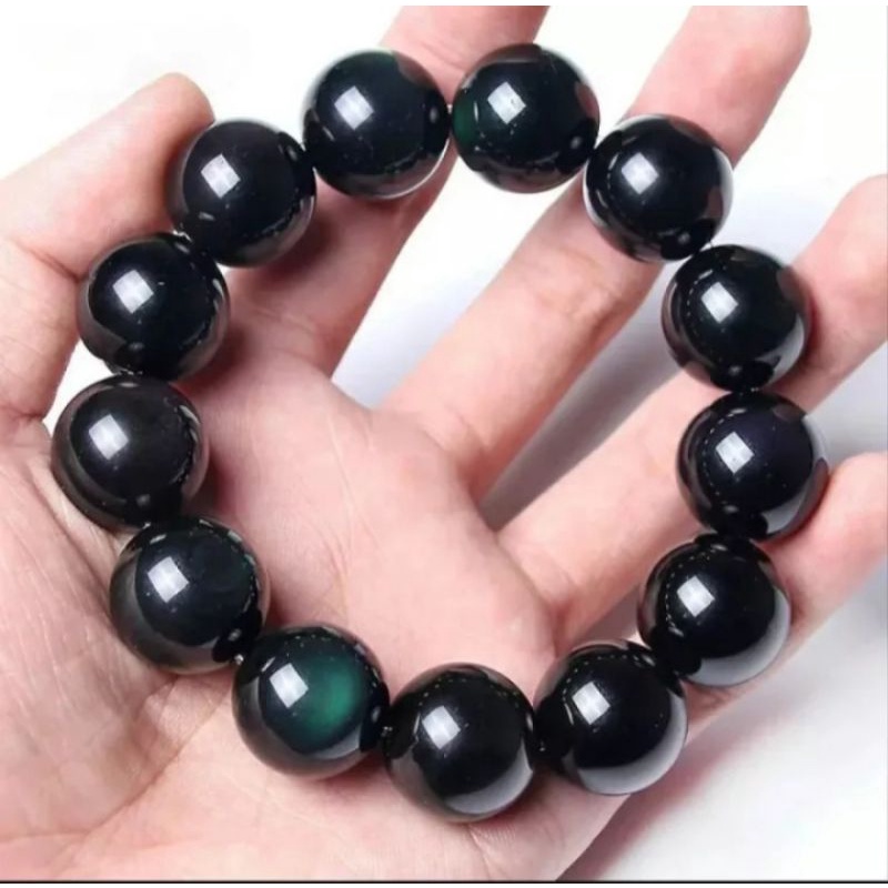 Gelang batu giok Aceh,black jade