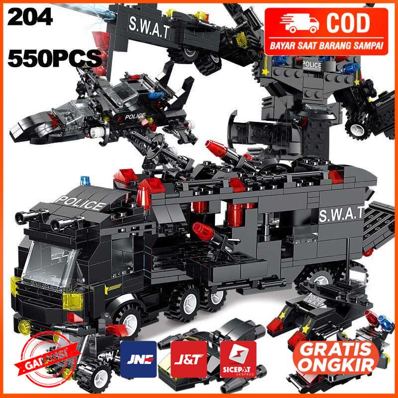 Building Blocks Mobil Military Police Car 550PCS