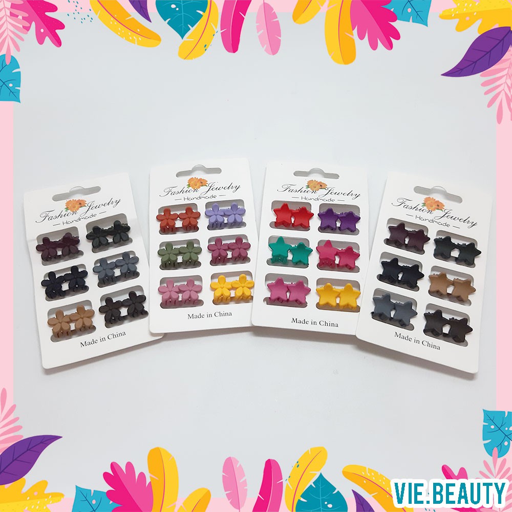 Set Jepit Rambut Super Mini Bunga & Bintang Isi 12 | Jepet Lucu JSM004