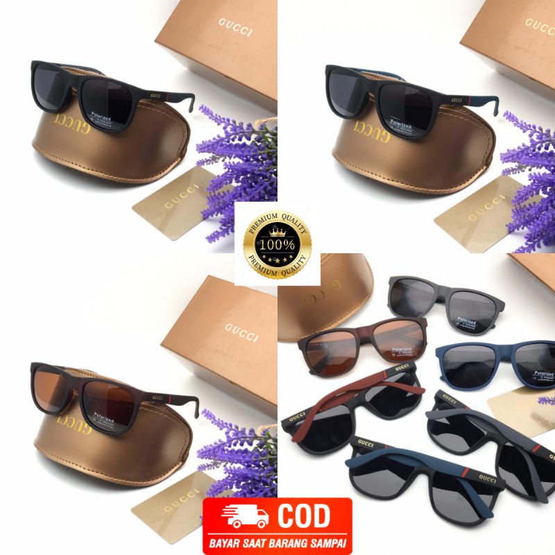 KACAMATA Sunglasses Sporty Pria,Fashion GUCCI9438,Lensapolarized+Antisilau