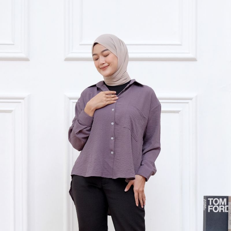 OVERSIZE Shirt Crincle Airflow Kringkel - Delta Oversize //JF5455