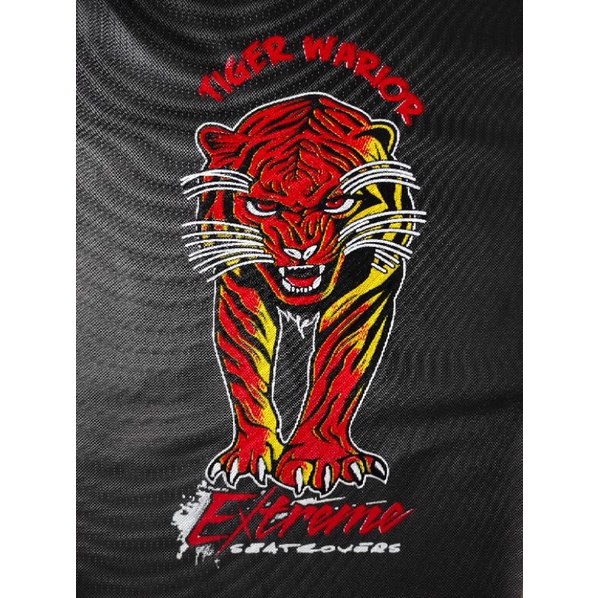 kulit jok motor gambar macan merah tiger warior