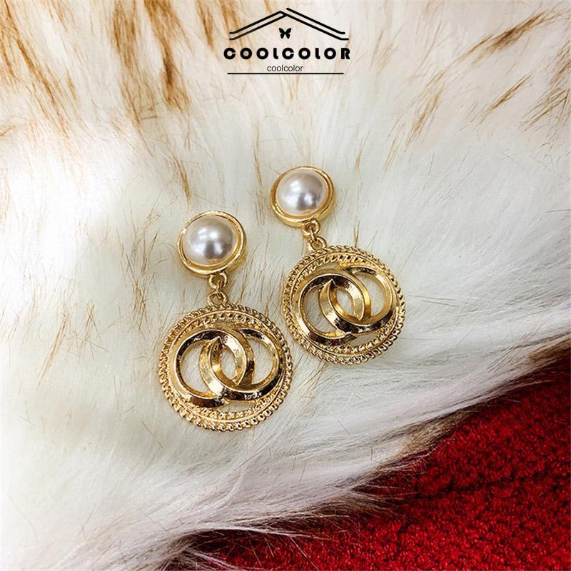 COD  Anting  Fashion Gaya Istana Anting-Anting Mutiara Anting-Anting Wanita Anting-Anting Kepribadian- cl