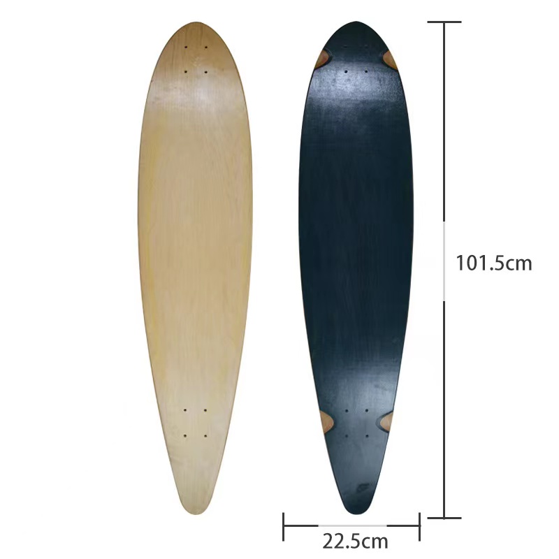 Dek Papan Seluncur Panjang 101CM 7 Tingkat Bahan Maple Kosong Ukuran 101CM