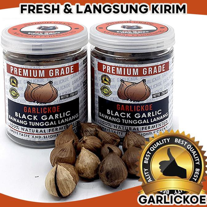 

BLACK GARLIC / BAWANG HITAM TUNGGAL LANANG 250GR PREMIUM GARLICKOE