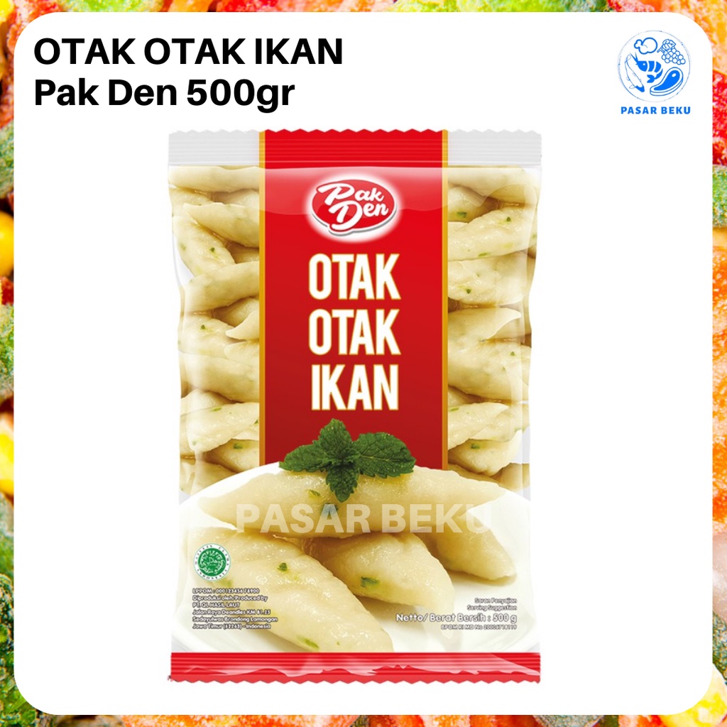 

(Khusus AREA SUMBAR) Otak Otak Ikan Olahan Pak Den 500gr Seafood Kerang Frozen Food Padang