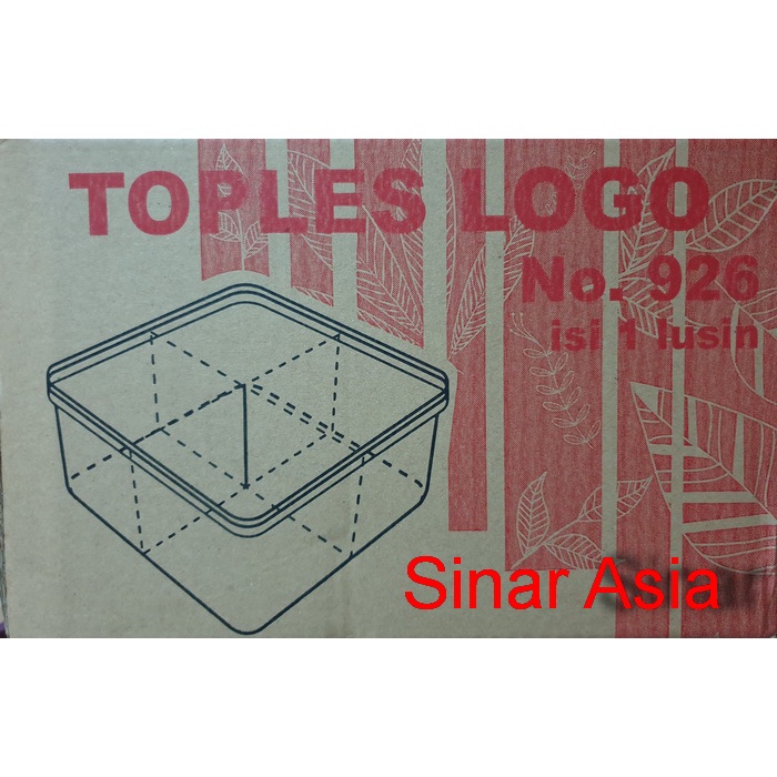 Toples Persegi Kotak Plastik Sekat 4 Dessert Box Kue Kering Permen Coklat Kacang Lebaran Imlek Natal
