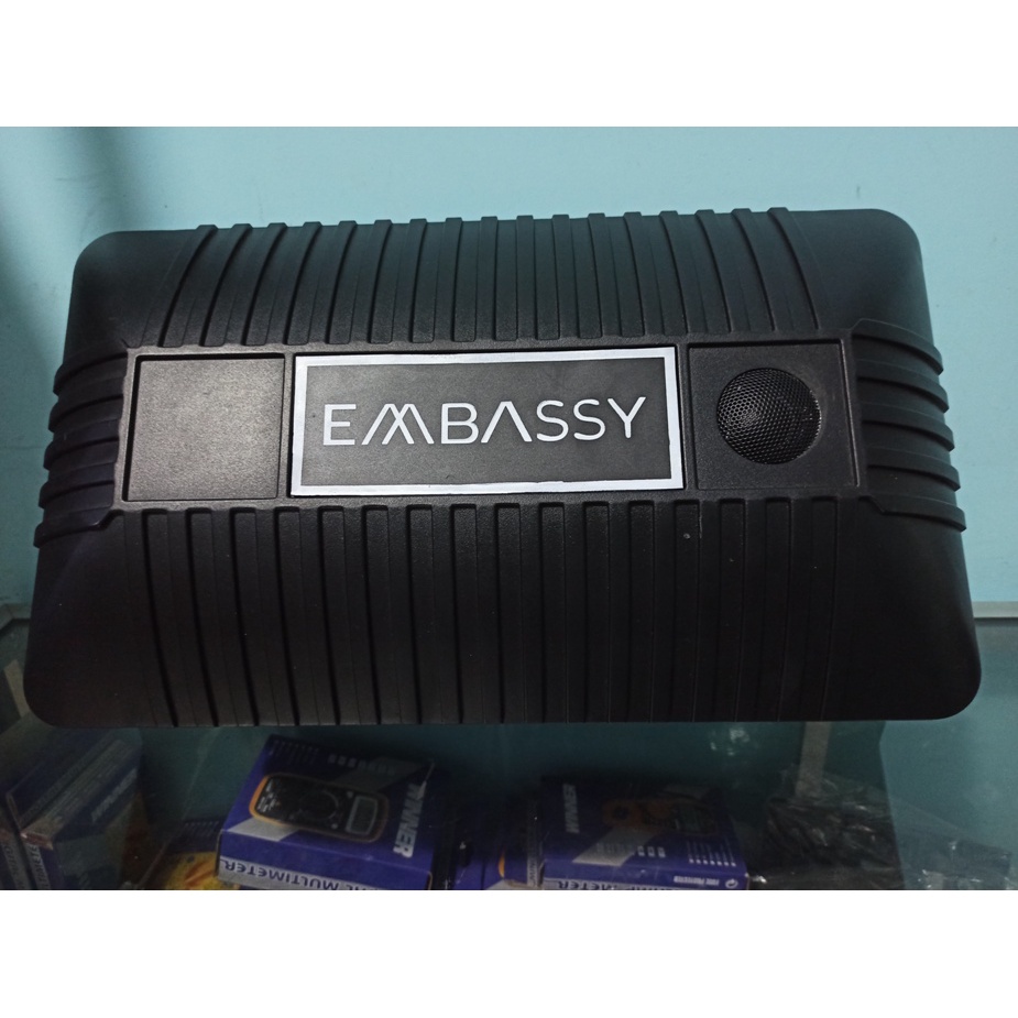 SUBWOOFER AKTIF MOBIL BASS TUBE EMBASSY SUPER BASS NEW