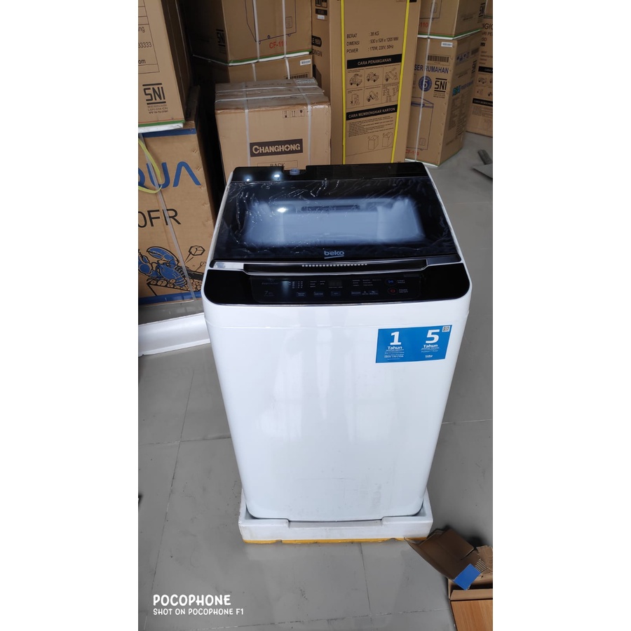 PROMO MESIN CUCI BEKO TOP LOAD 7 KG BTU7086W BTU 7086W TOP LOADING