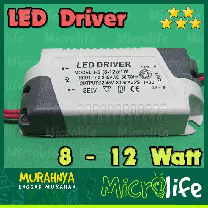 LED DRIVER 8 - 12 WATT 300 mA